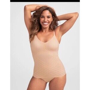 Honeylove Silhouette Cami Shapewear Top Smoothing Wireless Tan New 1X